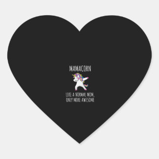 Womens Mamacorn Like A Mom Only Awesome Dabbing Un Hart Sticker