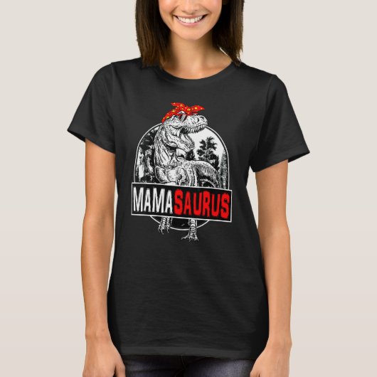 Womens Mamasaurus Rex Dinosaur Mama Saurus Family T-shirt (Voorkant)