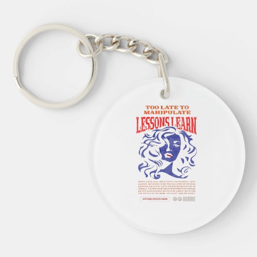 WOMEN'S MANIPULATE LESSONS LEARN ACRYLIC KEYCHAIN  (Voorkant)
