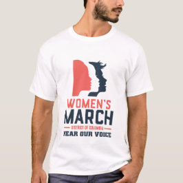 Women's March District of Columbia hoort onze stem T-shirt
