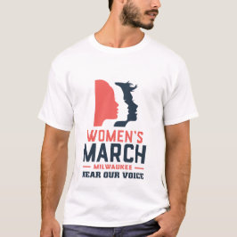 Women's March Milwaukee Luister naar onze stem T-shirt