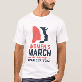Women's March Pittsburgh Luister naar onze stem T-shirt
