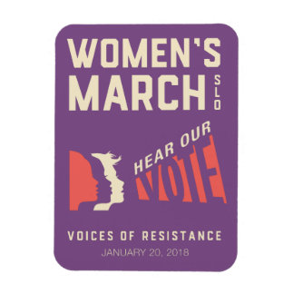 Women's March SLO 2018 Januari Evenement Magneet