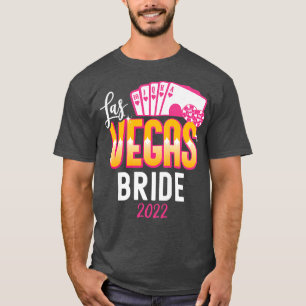 Womens Matching Las Vegas 2022 Wedding Bride en G T-shirt