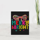 Womens Merry And Bright Christmas Crew 2025 Funny Kaart (Voorkant)