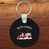 Womens Merry Camper Christmas Santa Claus Camng Re Sleutelhanger (Voorkant)