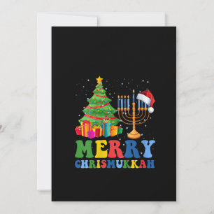 Womens Merry Chrismukkah 2022 Happy Hanukkah Chris Feestdagenkaart