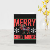 Womens Merry Christmoose Holiday Moose Ugly Sweate Kaart (Gele Bloem)
