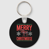 Womens Merry Christmoose Holiday Moose Ugly Sweate Sleutelhanger (Voorkant)