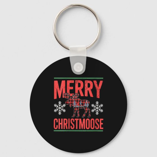 Womens Merry Christmoose Holiday Moose Ugly Sweate Sleutelhanger (Voorkant)