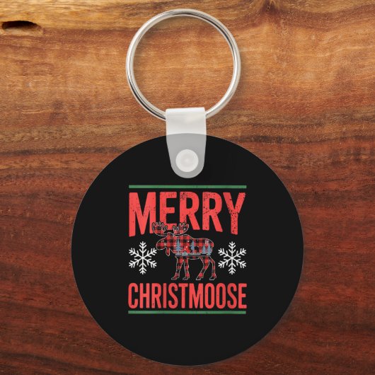 Womens Merry Christmoose Holiday Moose Ugly Sweate Sleutelhanger (Voorkant)