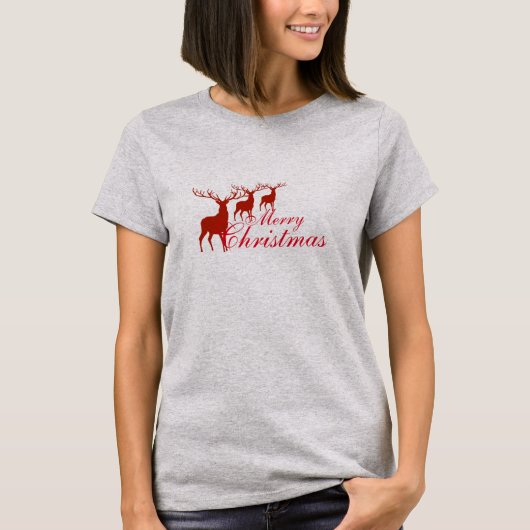 Womens Merry kerstrendiertop T-shirt (Voorkant)