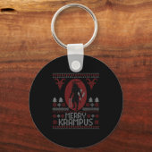 Womens Merry Krampus Horror Creepy Evil Funny Ugly Sleutelhanger (Voorkant)