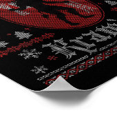 Womens Merry Krampus Horror Soky Evil Funny Ugly C Poster (Hoek)