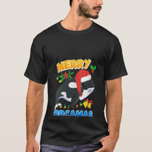 Womens Merry Orcamas Orca Whale V-Neck_2 T-shirt