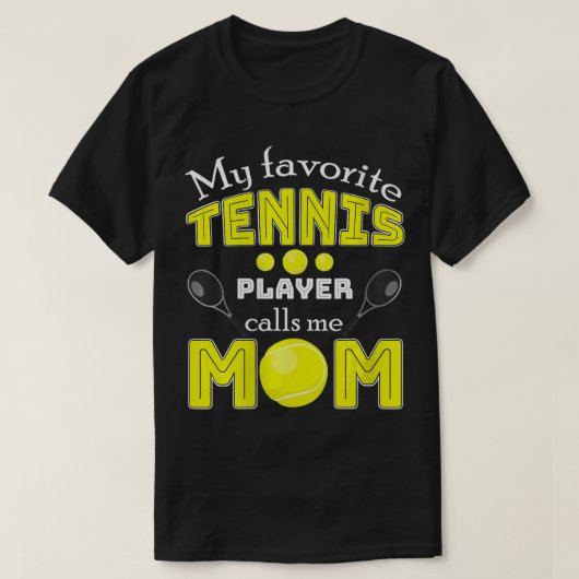 Womens Mijn favoriete tennisspeler noemt me mam ca T-shirt (Design voorkant)