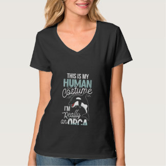 Womens Mijn Menselijk Kostuum Orka Whale Orka Orka T-shirt