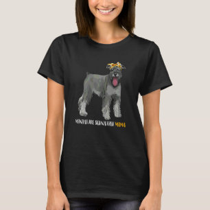 Womens Miniature Schnauzer Mama Doxie Ma D T-shirt