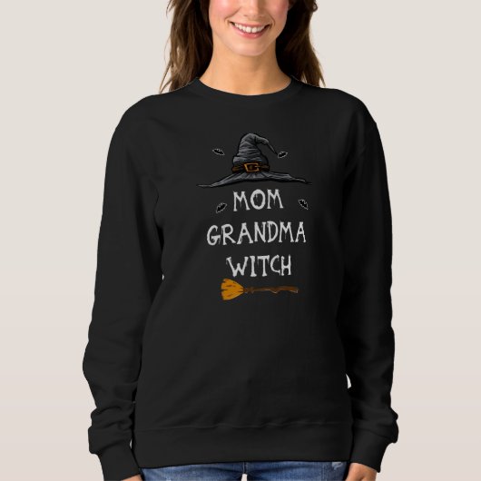 Womens Mom Grandma Witch Halloween   Trui (Voorkant)