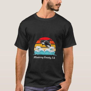 Womens Monterey County CA Distress Orca T-shirt