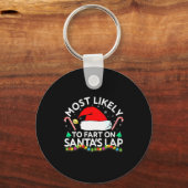 Womens Most Likely To Fart On Santa's Lap Family M Sleutelhanger (Voorkant)