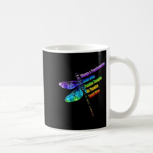 Womens Motivational Insration Gift Dragonfly  Koffiemok (Rechts)