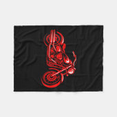 Women's Motorcycle Heart Biker Valentines Day Ride Fleece Deken (Voorkant (Horizontaal))