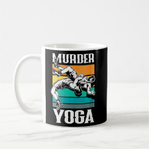Womens Murder Yoga Funny Retro  Wrestler Wreyer Koffiemok
