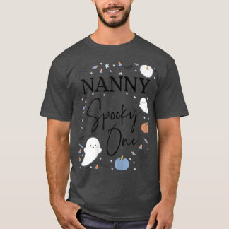 Womens Nanny of the Spooky One First Birthday Boy T-shirt