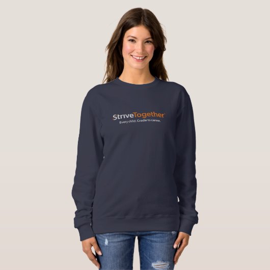 Women's Navy Sweatshirt (Voorkant volledig)
