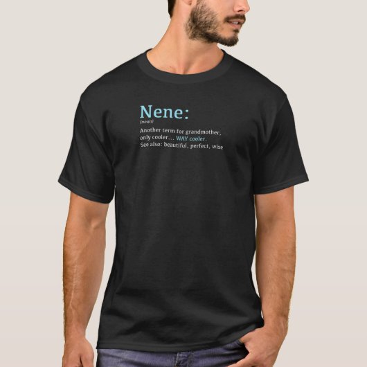 Womens Nene: Funny Definition Noun - Another Term T-shirt (Voorkant)