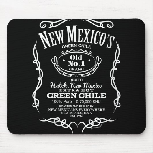 Womens New Mexico's Old No. 1 Hatch Green Chile No Muismat (Voorkant)