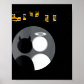 Womens New Split Ity Cool Angel Devil V-neck Poster (Voorkant)