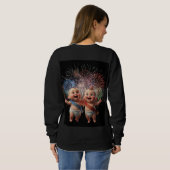  Women's new year celebration Sweat Shirt AI Used (Dos entier)