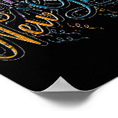 Womens New Years Eve Celebration Confetti Firework Poster (Hoek)