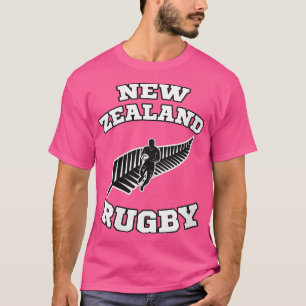 Womens Nieuw-Zeelandse vlag Kiwis Rugby eam VNeck T-shirt