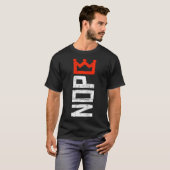 Womens No Kings Protest Sign Vertical Nope V-neck T-shirt (Voorkant volledig)