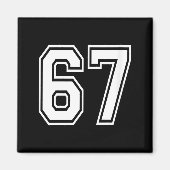 Womens Number 67 Numbered Uniform Srts Jersey Team Magneet (Voorkant)