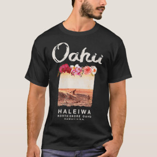 Womens Oahu Hawaii Hawaiian Surfing VNeck T-shirt