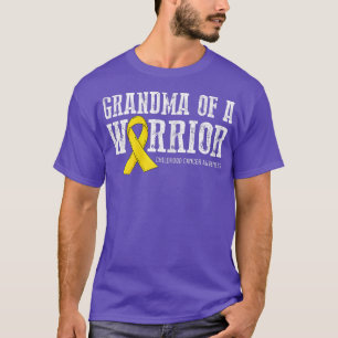 Womens oma van een Warrior Childhood Cancer Aware T-shirt