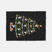 Womens Orca Christmas Tree Lights Funny Sea Animal Fleece Deken (Voorkant (Horizontaal))