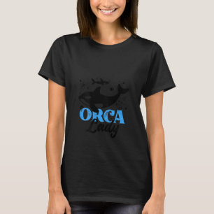 Womens orca grafische kaart voor vrouwen Kinder wa T-shirt