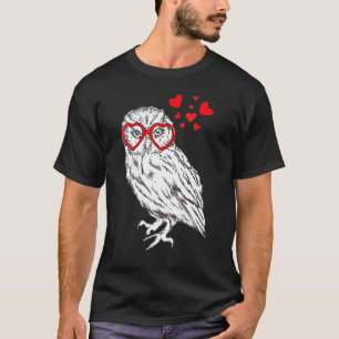 Womens Owl Sunbril Love Funny Cute Ownership Valen T-shirt