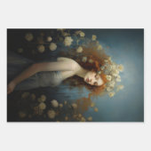 Women's paintings with gold accents decoupage  inpakpapier vel (Voorkant 2)