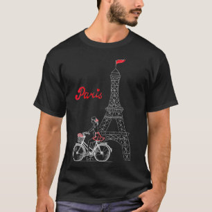 Womens Paris Frankrijk City of Love Eiffel Tower E T-shirt