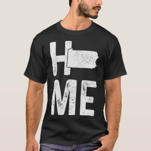 Womens Pennsylvania Home State Map Pride G T-shirt