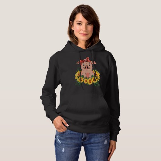 Womens Peppa Pig | Mummy Pig V-Neck Hoodie (Voorkant volledig)
