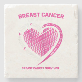Womens Pink Breast Cancer Survivor Gifts Women Mom Stenen Onderzetter