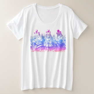 Women's Plus Alice in Wonderland Trois Reines Art