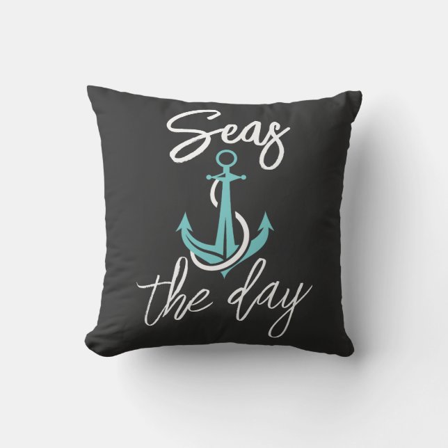 Women's Plus Size Seas the Day Throw Pillow Kussen (Voorkant)